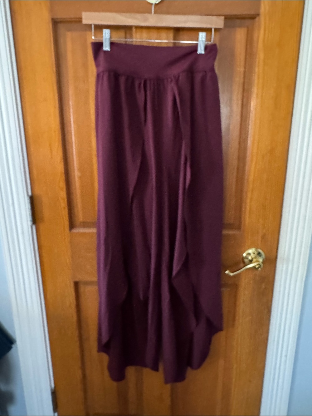 HALARA Burgundy Breezeful™ High Waisted Palazzo Flowy Pants